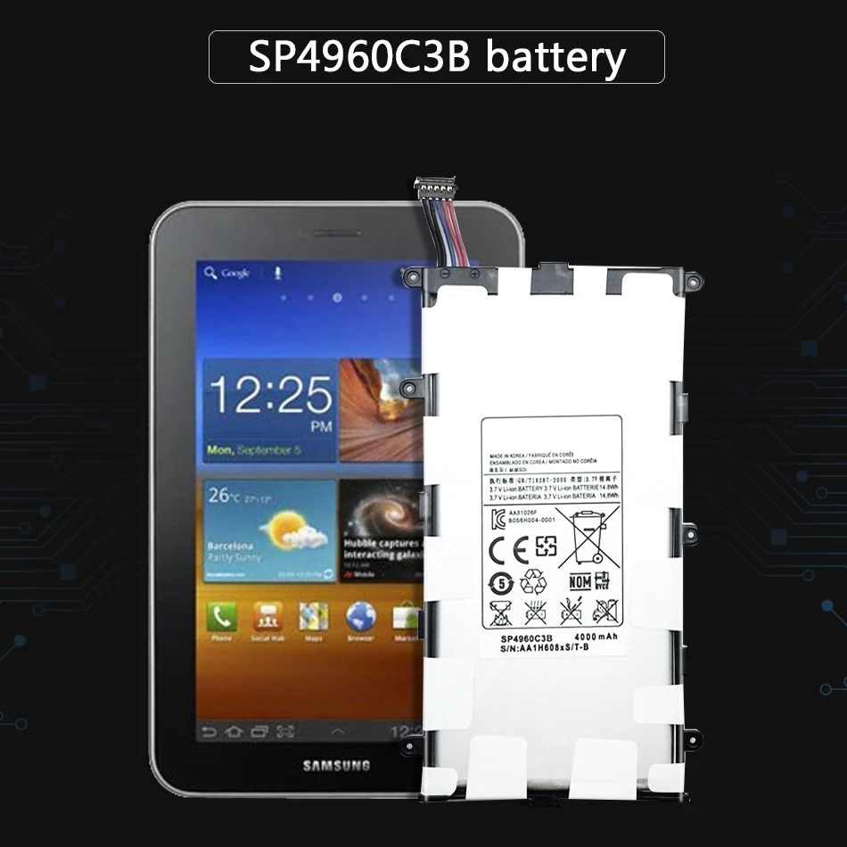 Литий полимерный аккумулятор для планшета Samsung GALAXY Tab 2 7 0 GT P3100 P3110 P3113 P6200 сменный