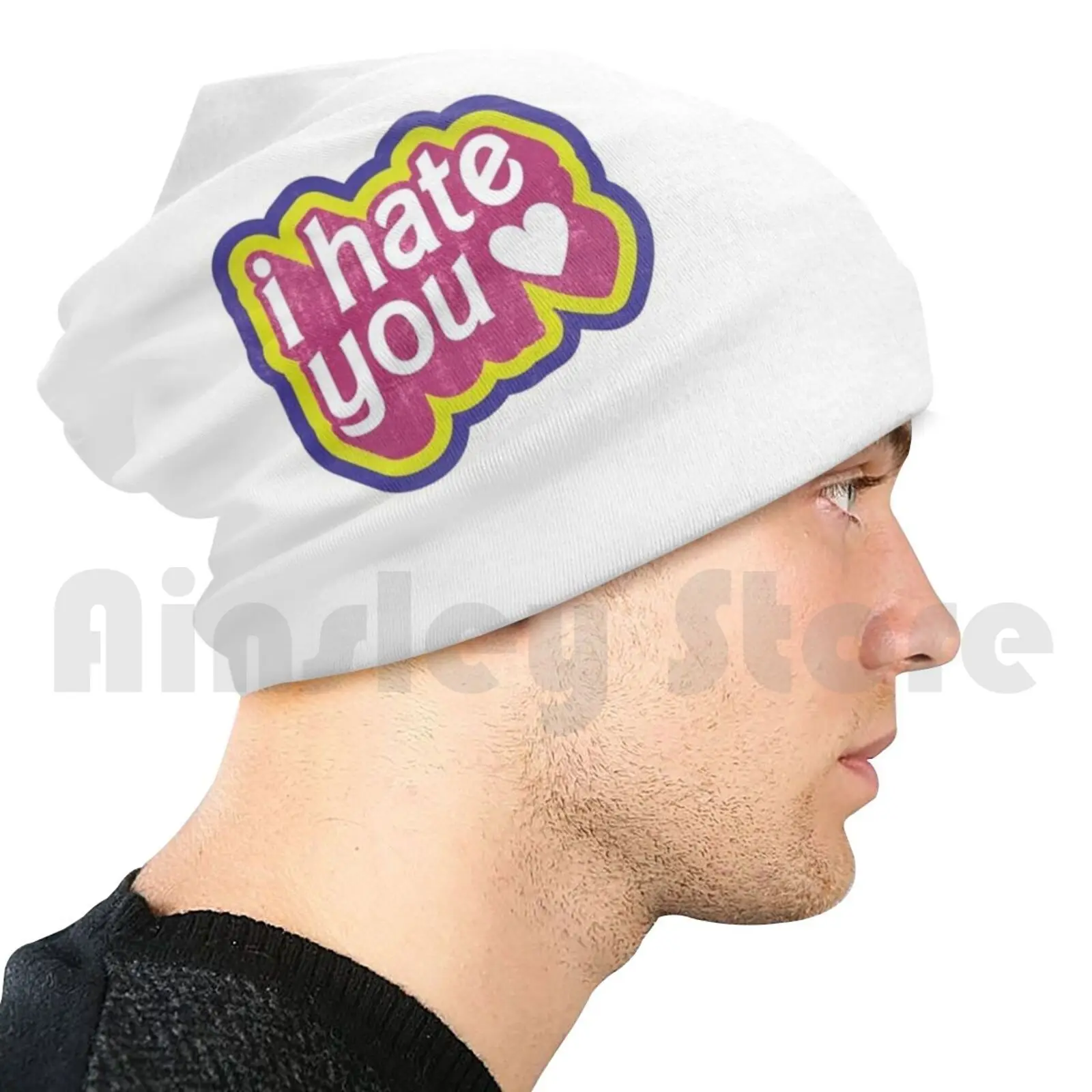

I Hate You 3 облегающая шапочка DIY подушка с принтом Ily Ihy Hate Love I Love You I Hate You
