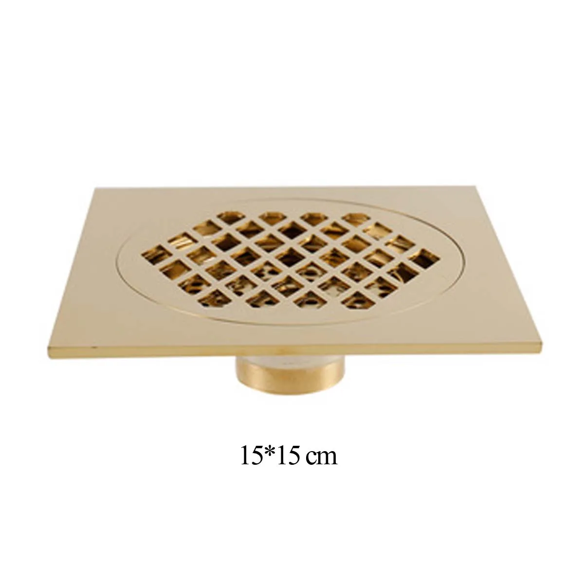 

Dofaso Vintage Kitchen Floor Drainage Square 15*15 Cm Cooper Bathroom Shower Drain 15cm Gold Waste Water Filtration