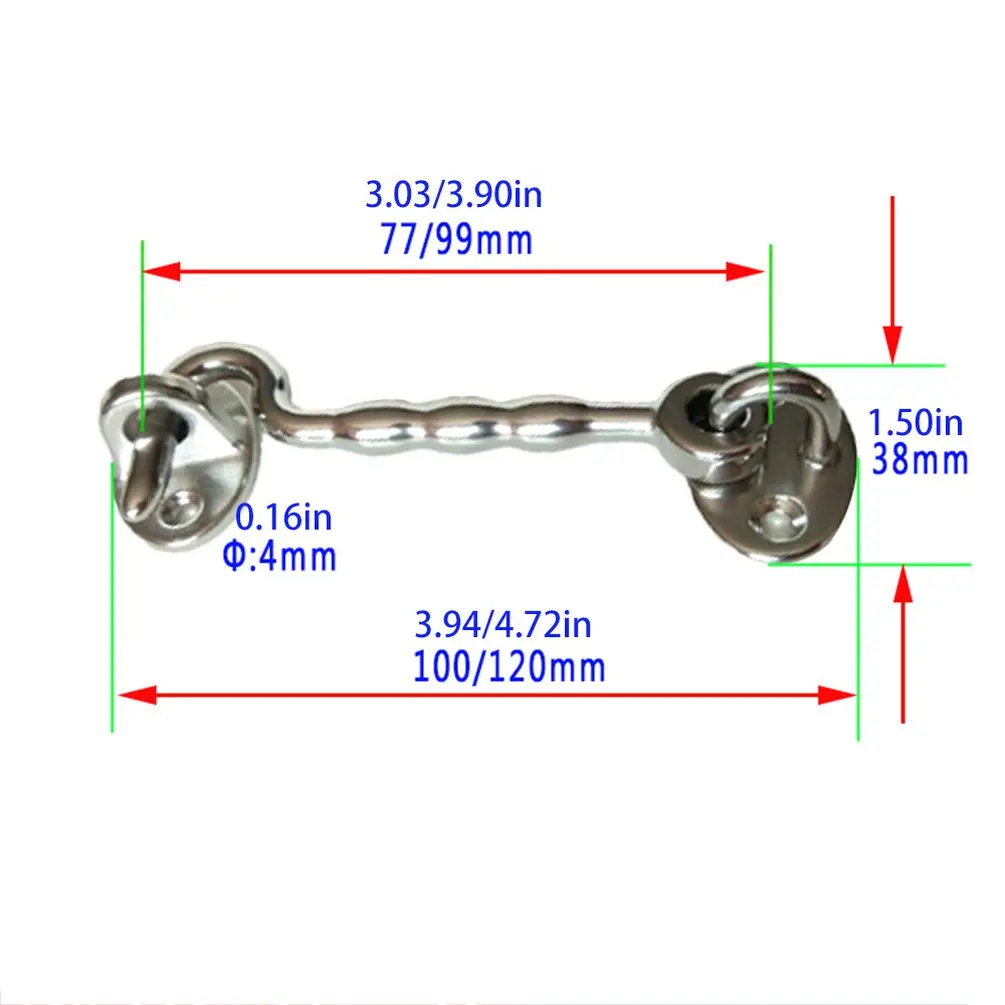 

316 Stainless Steel Swivel Shackle Quick Release Boat Anchor Chain Eye Shackle Swivel Snap Hook For Marine Boat Yacht Hardware