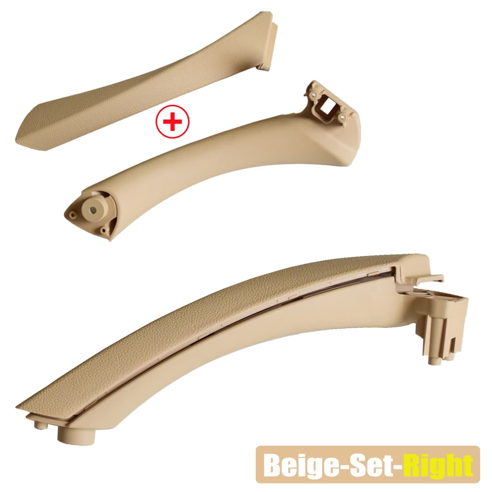 

Beige Black Interior Passenger Door Pull Handle with Cover Trim For BMW 3 Series E90 E91 E92 ABS+PC Car Styling