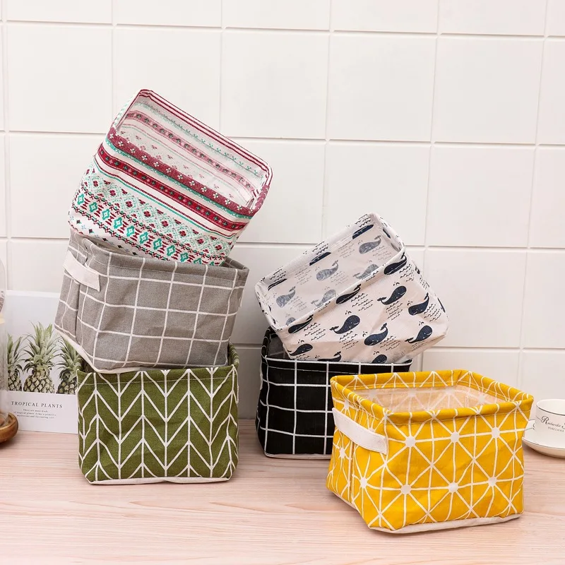 1 шт складной настольный корзина для хранения Коробка всякой всячины нижнее