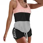 Дропшиппинг 80%! Короткий Спортивный костюм без рукавов с надписью, дизайнерская женская пижама на шнуровке, повседневный костюм с шортами, подходит для выхода на улицу