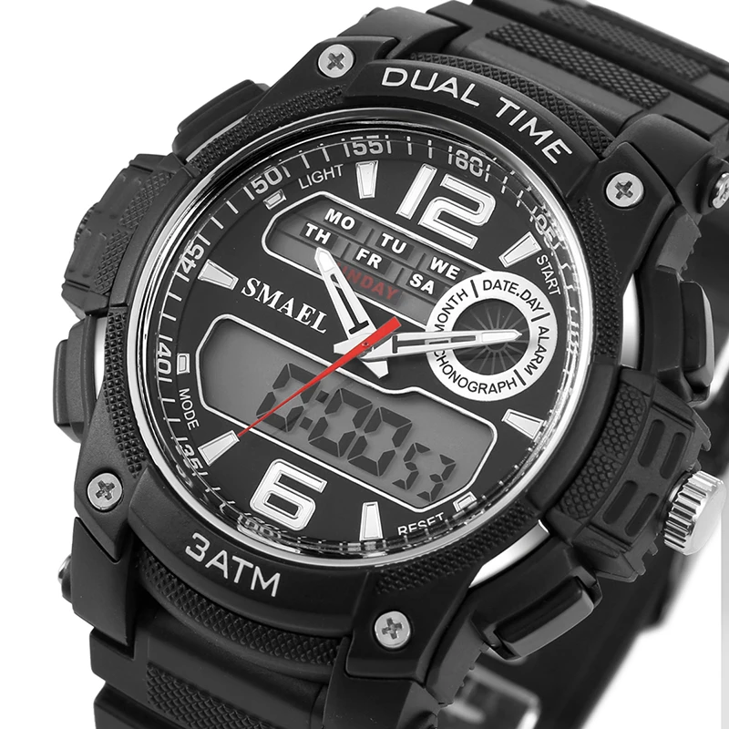 

New SMAEL Sport Watches for Men Waterproof Digital Watch LED Men's Wristwatch Clock Man 1545 montre homme Men Watches Military