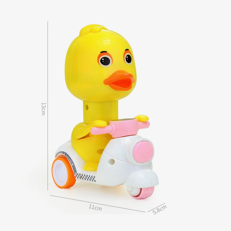 Детская Милая мультяшная заводная игрушка Желтая утка мотор для мальчиков и