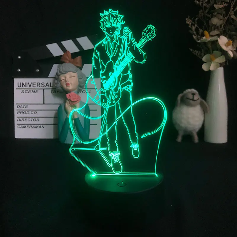 

Японское аниме-проектор с японской тематикой, ночсветильник 3D с часами-будильником, базосветильник светлый разноцветный, с дистанционным у...
