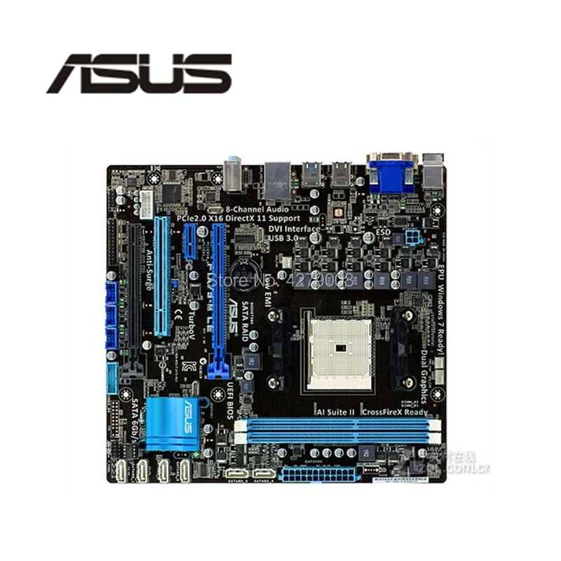 Разъем FM1 USB3.0 SATA3.0 для ASUS F1A75 M LE оригинальный б/у настольный компьютер AMD A75