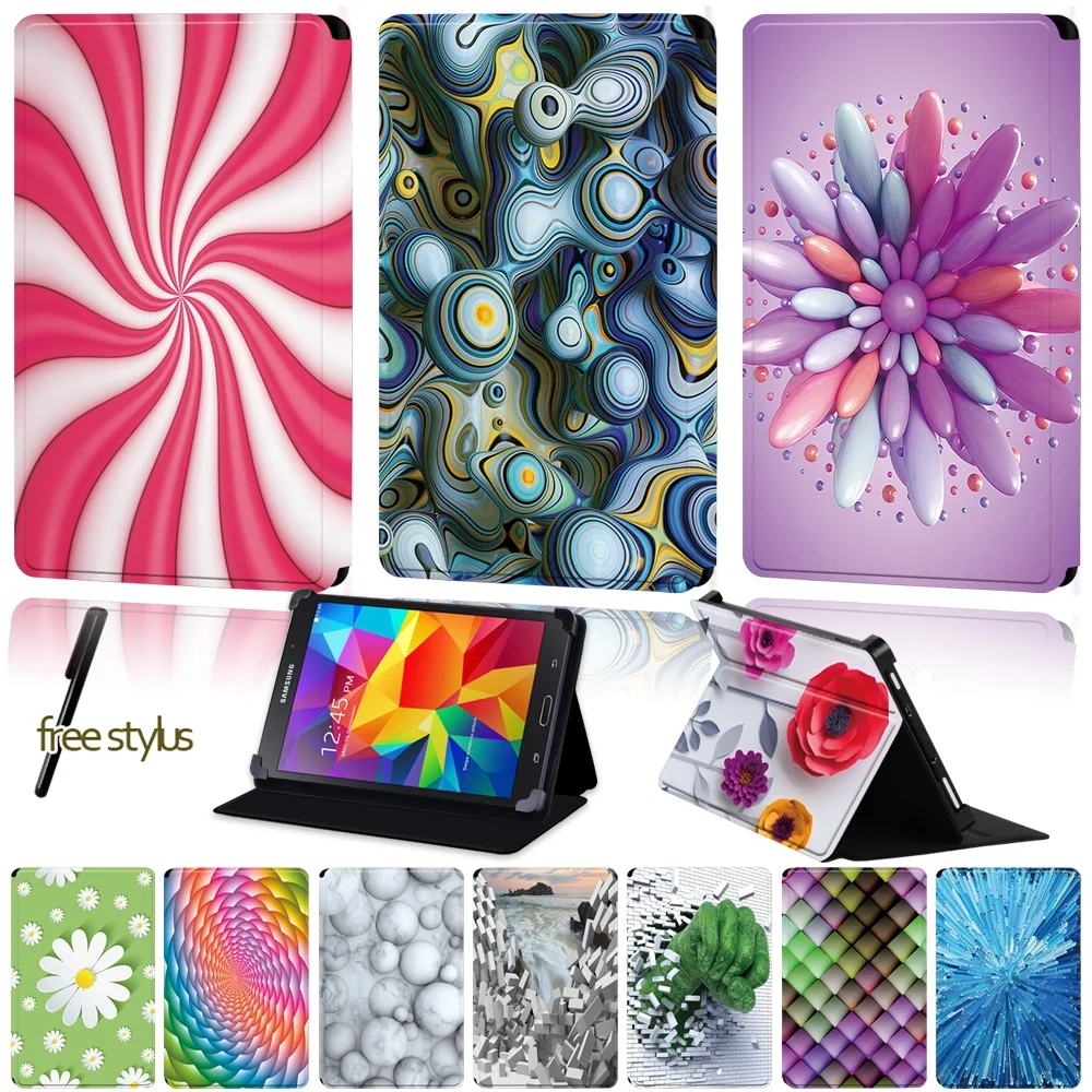 

Чехол-подставка из искусственной кожи для планшета Samsung Galaxy Tab 2/Tab 3 /Tab 4 /Tab 10,1/Tab 10,1 LTE, универсальный чехол серии с 3d-рисунком