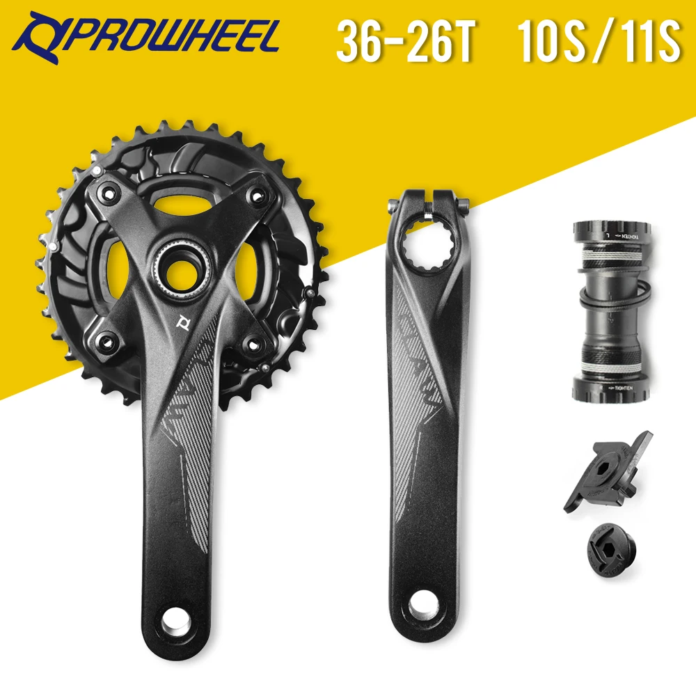 

PROWHEEL claw-501-TT MTB Bicycle Crankset 104BCD Chainring 26-36T Crank 170mm 11 Speed Crankgroup 957g Mountain bike parts