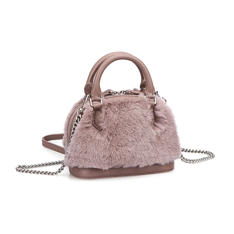 2019 зимняя модная меховая сумка с кроликом Высококачественная дизайнерская для