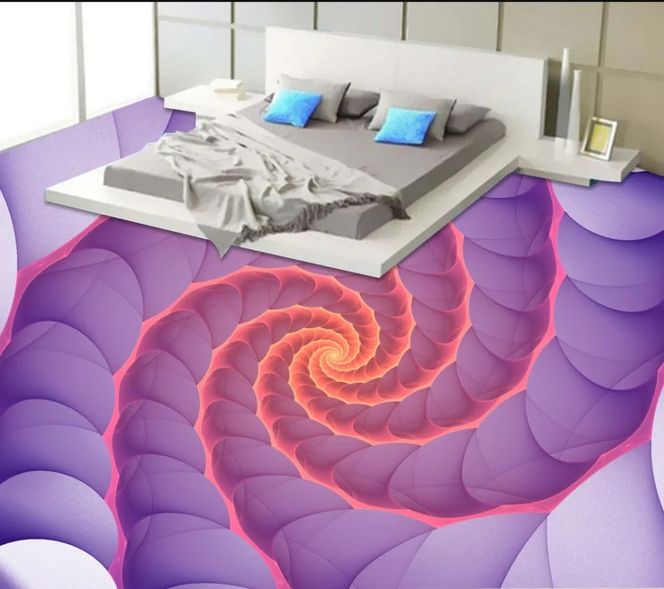 Абстрактная самоклеящаяся виниловая настенная 3D-картина для пола в ванную