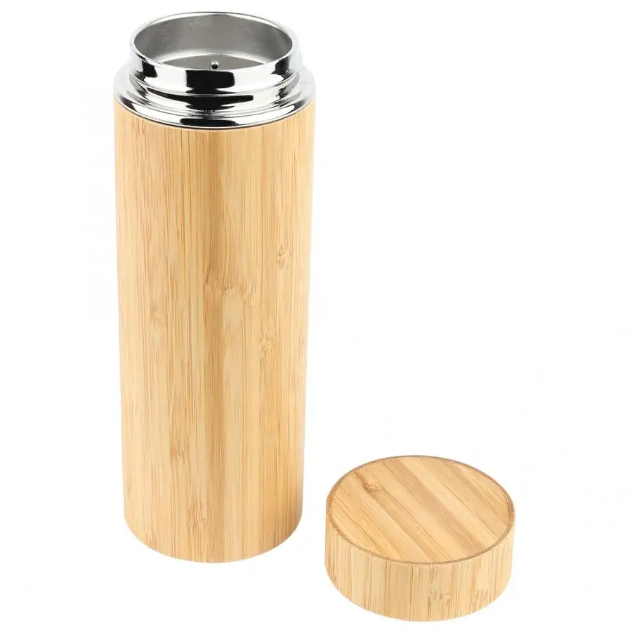 Природный бамбук чашка сохраняет тепло чай кофе вакуумная дорожная для чая вода