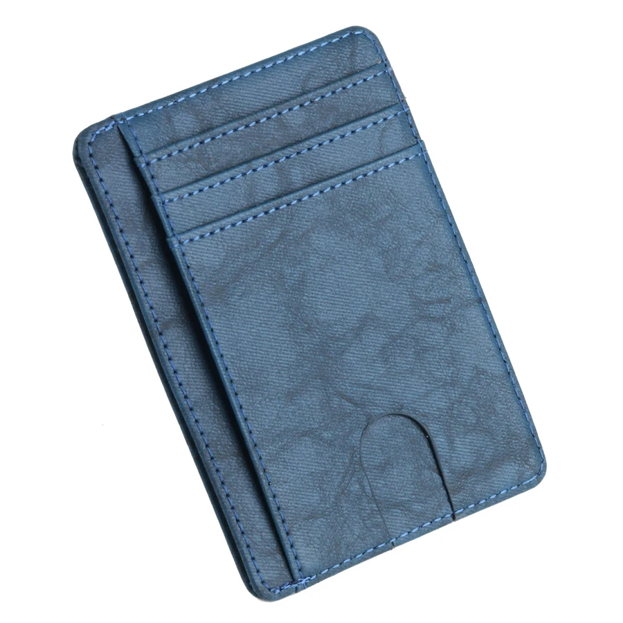 Men Women Leather ID credit Card Holder Pilot Rfid Protection Wallet Bank Cardholder Slim for Case Pocket Crazy Horse | Багаж и сумки
