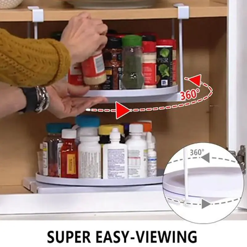 Вращающаяся полка для хранения рабочая приправ контейнер кухонных специй