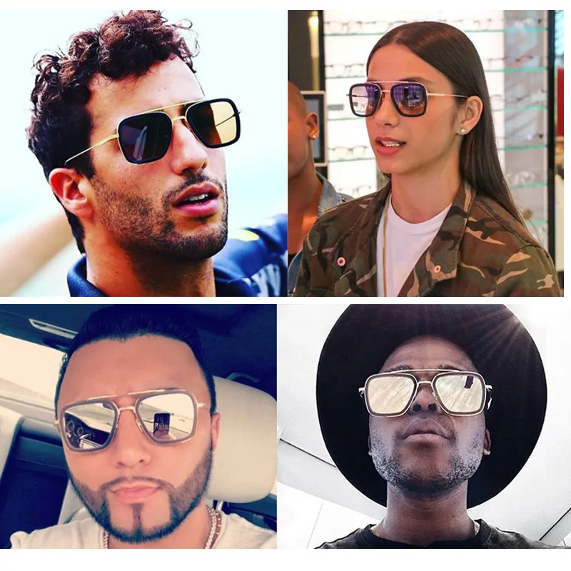 Роскошные модные Мстители Tony Stark Flight стильные мужские солнцезащитные очки