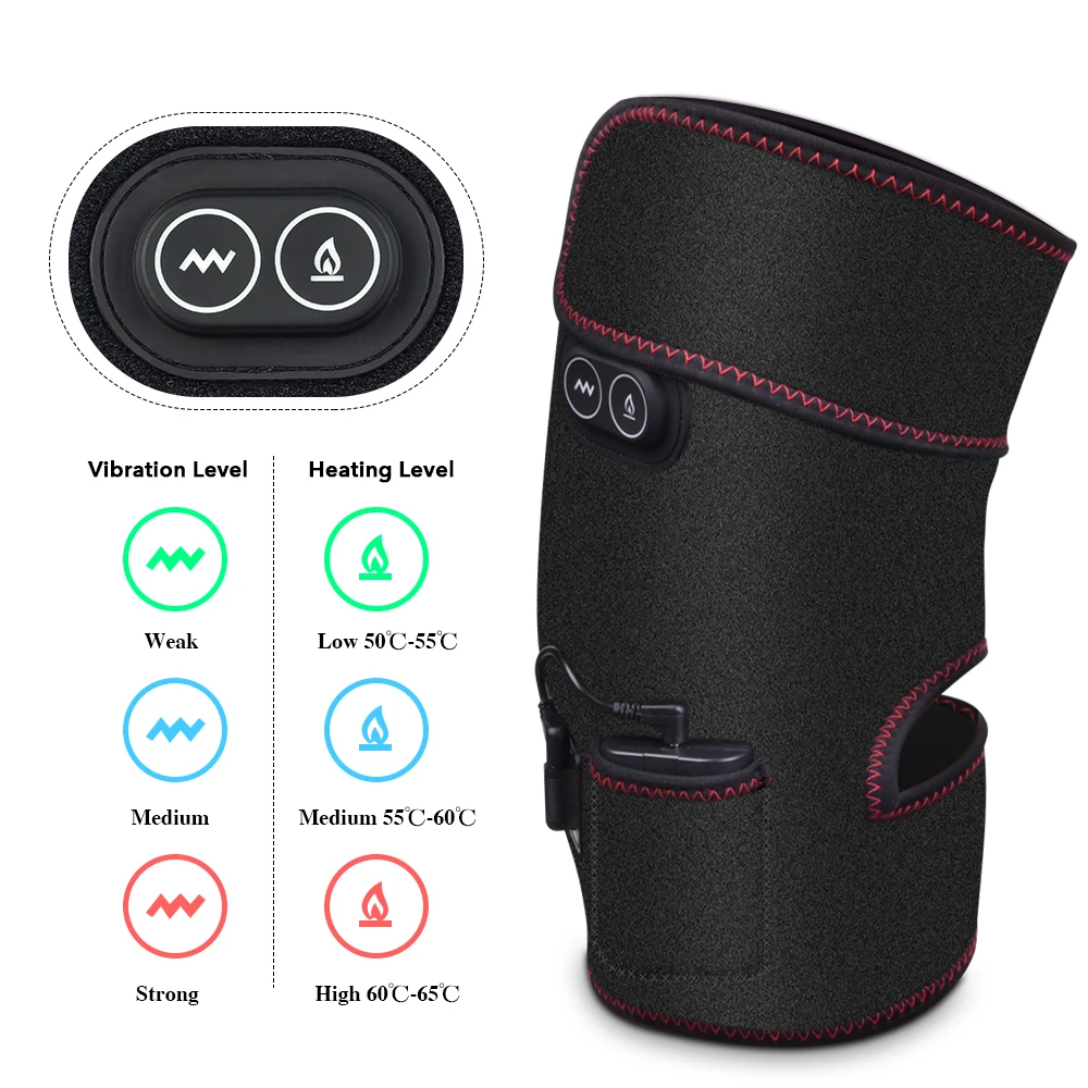 Harga Pemanas Listrik Pijat Lutut Bantalan Hangat Lutut Kaki Moxibustion Terapi Sendi Pain Relief Massager Dengan Power Bank