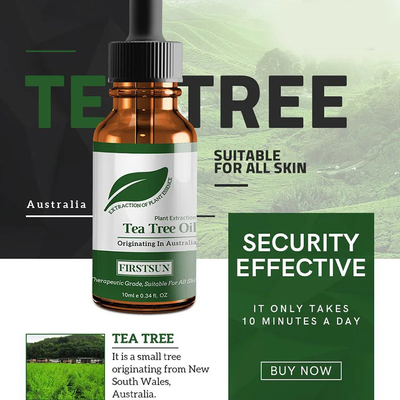 Эфирное масло чайного дерева массажное разглаживание против морщин акне кислота