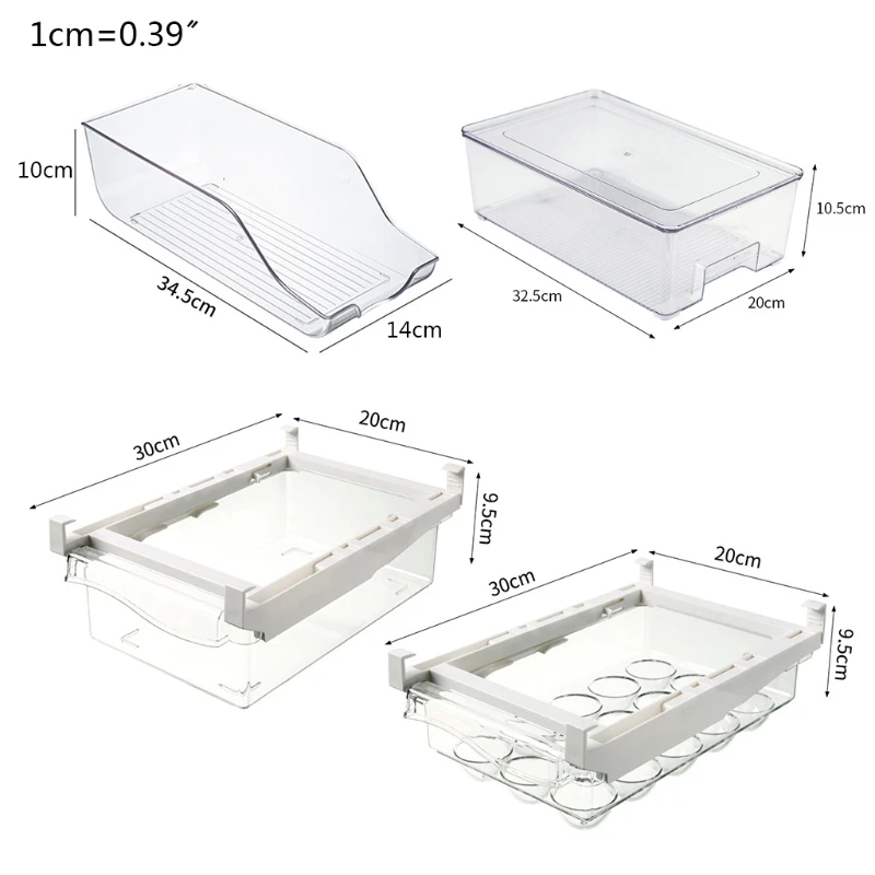 

Refrigerator Food Storage Container Fridge Drawer Shelf Fresh Box Clear Pantry Organizer for Kitchen