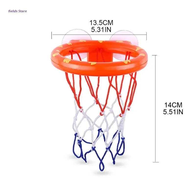 

Suction Cup Fixed Mini Basketball Hoop Tossing Game w/t 3 Ball for Baby Learning