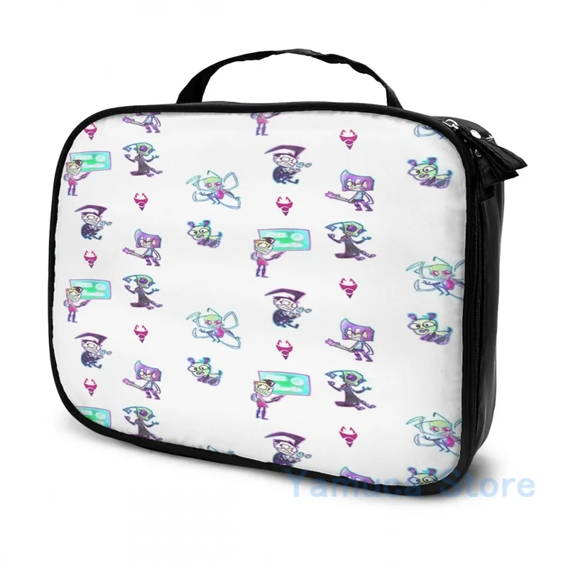 Забавный рюкзак с графическим принтом invader zim USB-зарядка мужские школьные сумки