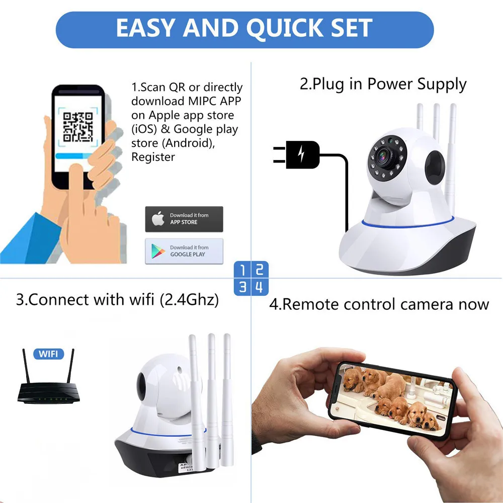 

HD 1080P 720P Cloud Wifi IP Camera Intelligent Auto Tracking P2P IR Cut Security Camera Baby Monitor Night Vision Home camera