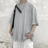 pleated t shirt mens fashion white black gray oversize tshirt men streetwear korean loose summer short sleeved t shirt mens