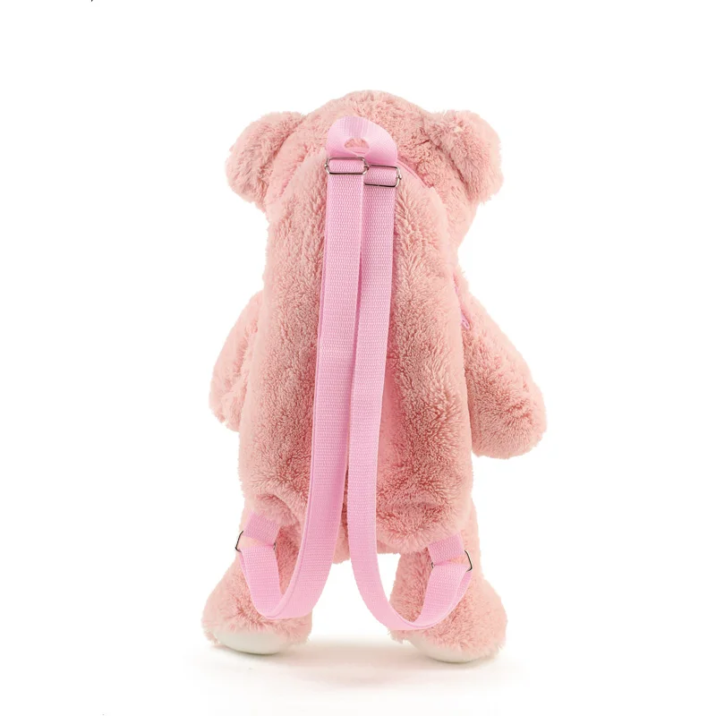 Плюшевые рюкзаки для взрослых с розовым мишкой 39 см плюшевая сумка