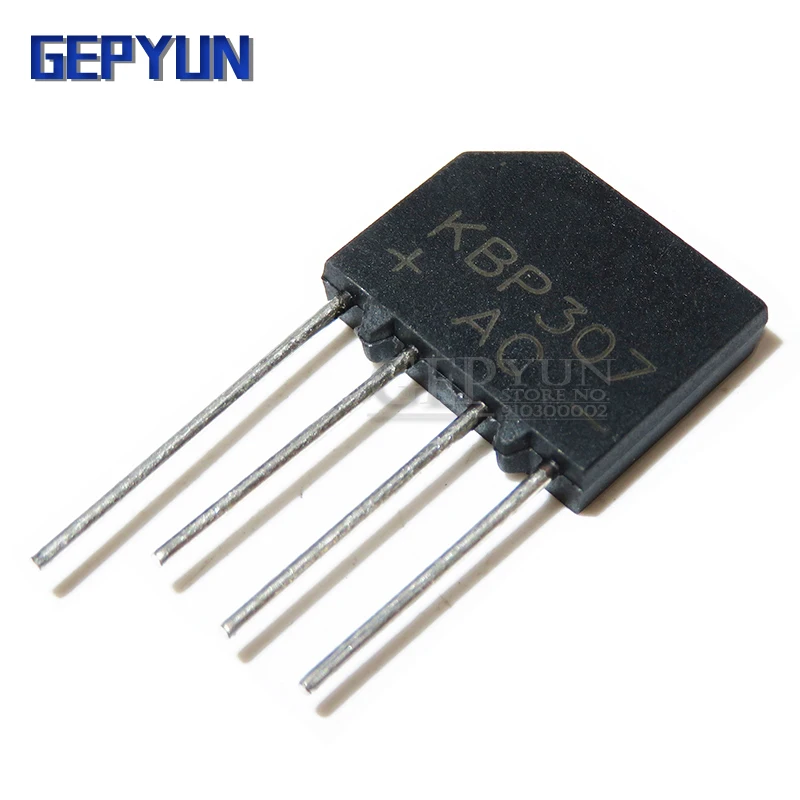 

20 шт. KBP307 ZIP KBP 307 3A 700V плоский мост bridg Gepyun