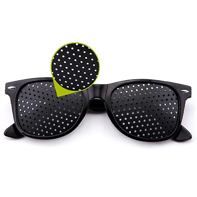 

Black Eyesight Improvement Care Exercise Eyewear Glasses Training Cycling Eyewear Pin Small Hole Sunglass Camping Eyeglasses