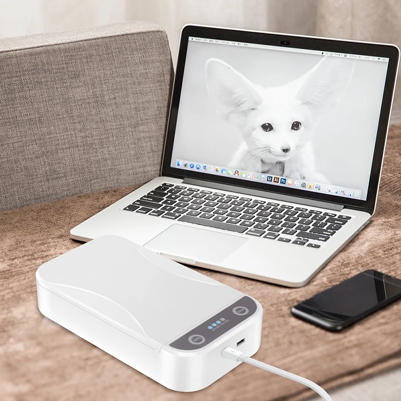 

Portable cell Phone UV sterilizer Aromatherapy Function Disinfector Phone Cleaner Sanitizer Box Multi Function Mask Sterilizer