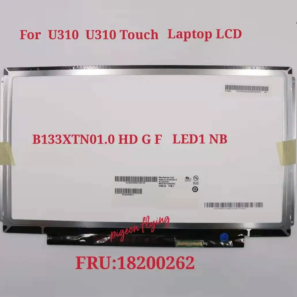 

Для Lenovo U310 AUO B133XTN01.0 HD G F LED1 NB LCD screen.FRU 18200262