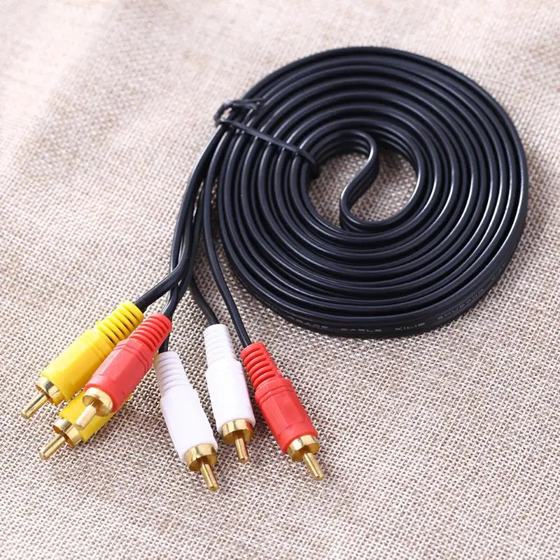 Лидер продаж 10 м/5 м/3 м/1 5 м 3 RCA видео кабель композитный штекер 3RCA аудио av провод