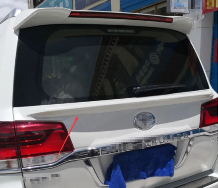 

For Toyota Land Cruiser LC200 2008 to 2018 ABS Plastic Rear Roof Spoiler Wing Trunk Lip Boot Cover Car Styling