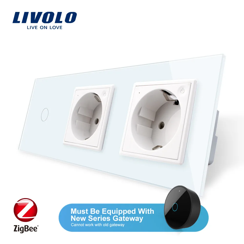 Livolo стандарт ЕС Новый смарт Wifi 16A розетка питания с одной бандой сенсорный