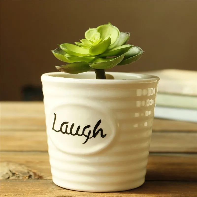 Белые фарфоровые горшки цветочный горшок с английскими буквами суккуленты