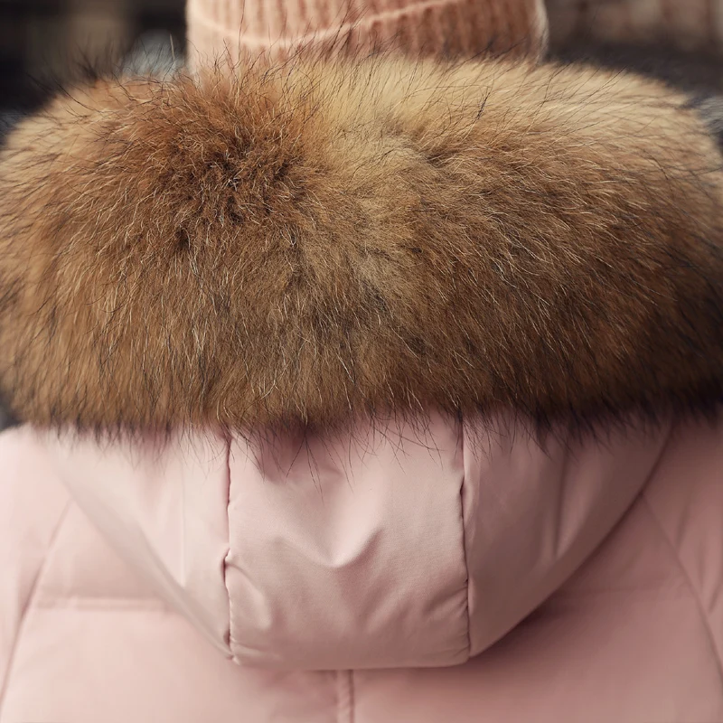 Модная зимняя куртка на утином пуху женская шуба из натурального меха с меховым