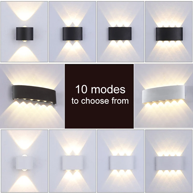 

Nordic LED wall lamp Aluminum Waterproof outdoor wall lights for Porch/ /Garden /Bathroom light led luminaire 4W/6W/8W/10W /12W