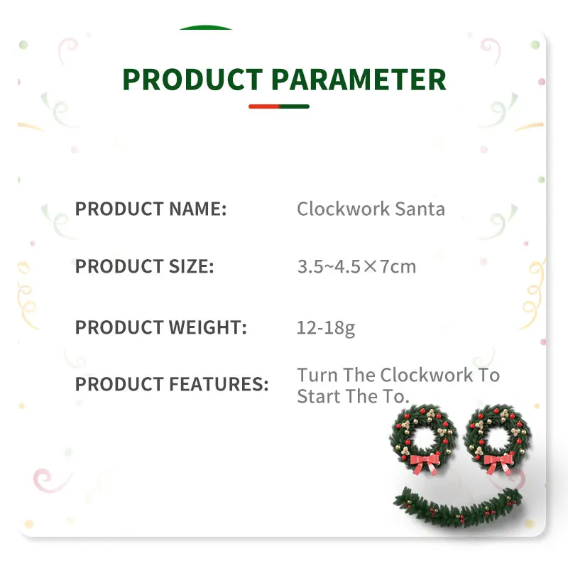 Новый рождественский Заводной детский мини подарок на Рождество винтажный Санта