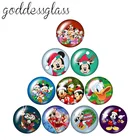 10 шт., Круглые Стеклянные Кабошоны, 12182025 мм