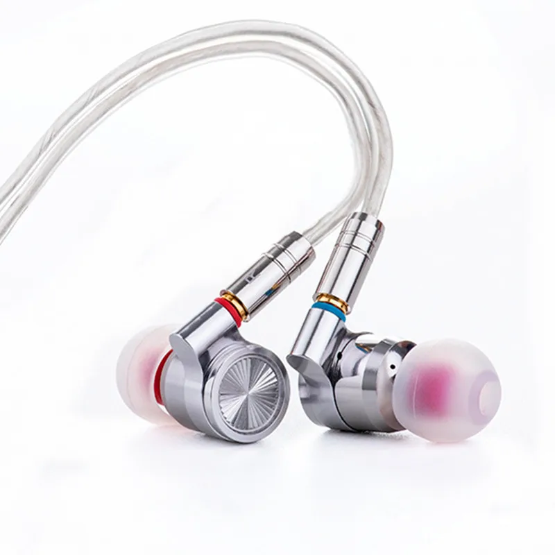 Tinhifi T4 наушники вкладыши 10 мм CNT Динамический драйвер HIFI бас металлические 3 5 с MMCX