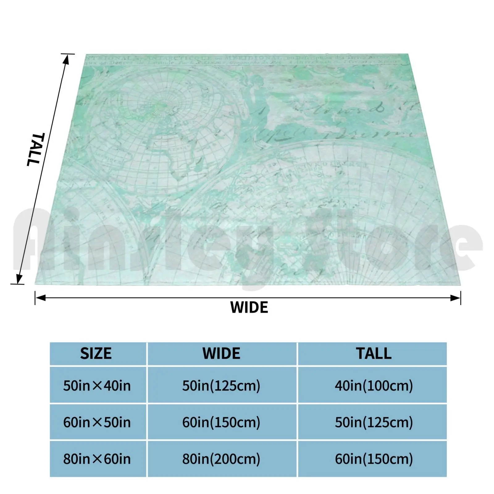 Мятно-зеленая карта мира вдохновляющая цитата одеяло назад в школу для дивана