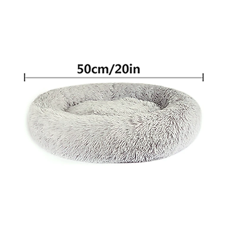 Soft Warm Round Pet Cat Bed Comfy Calming Dog Beds Washable r Large Medium Small Comfortable Kennel Easy To Clean Pet Nest House