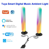 tuya smart wifiir digital music led ambient light smart atmosphere floor lamp bar works with alexa google home for game room