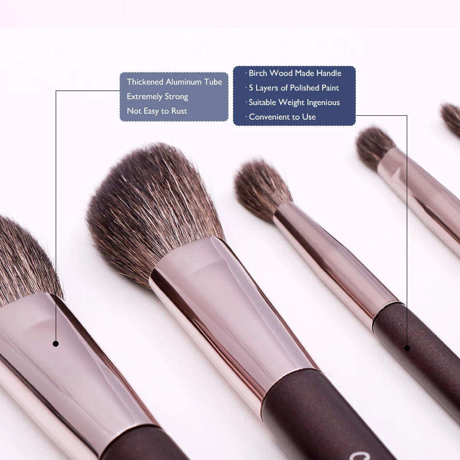 Мини кисти для макияжа GUETES Набор теней век растушевка пудры основы бровей лица и