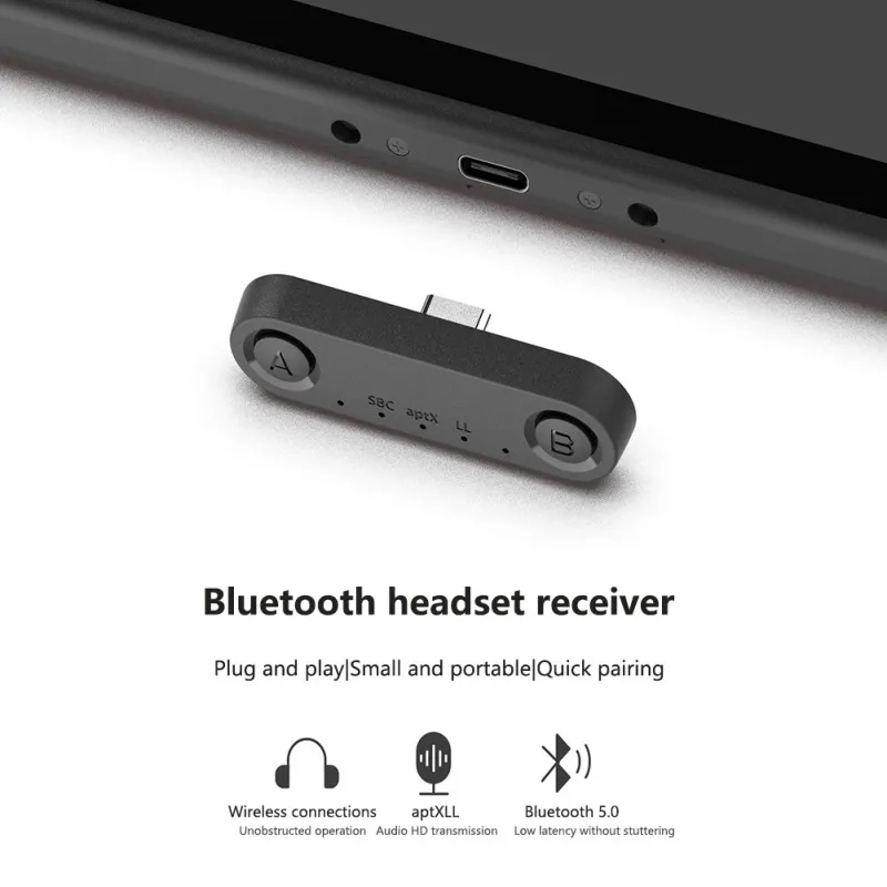 

For Nintendo Switch Bluetooth 5.0 Wireless Audio Adapter APTX LL Receiver For NS Switch Lite PS4 Bluetooth Transmitter