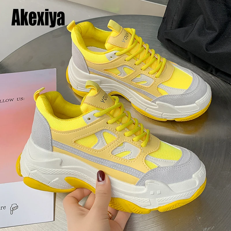 Женские кроссовки на платформе повседневная весенняя обувь зеленые s164|Женские и