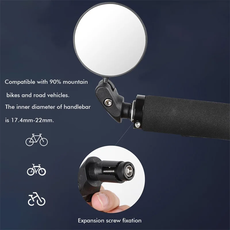 

Bike Rear view Mirror 360 Rotation Adjustable Wide Angle Cycling Rear View MTB Road Bike motorcycle Handlebar Mirrors