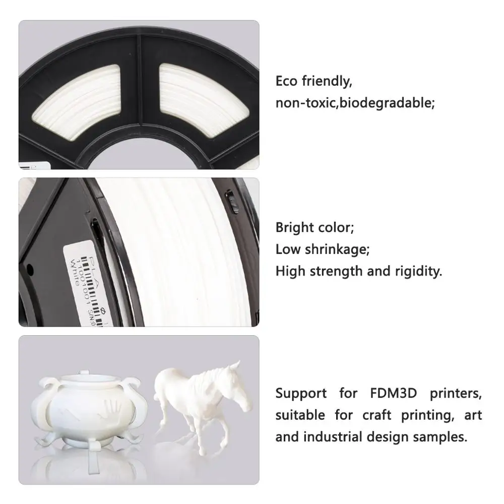 Enotepad pla for 3D printing filament 1.75mm 1kg/2.2lbs  with RoHS Reachfor diy special gifts fast shipping
