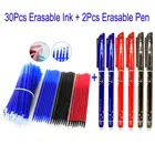 DELVTCH 30 шт.компл. 0,5 мм гелевая ручка, магнитная стираемая ручка, аксессуар, синие и черные чернила, канцелярские принадлежности, письменные принадлежности, подарки