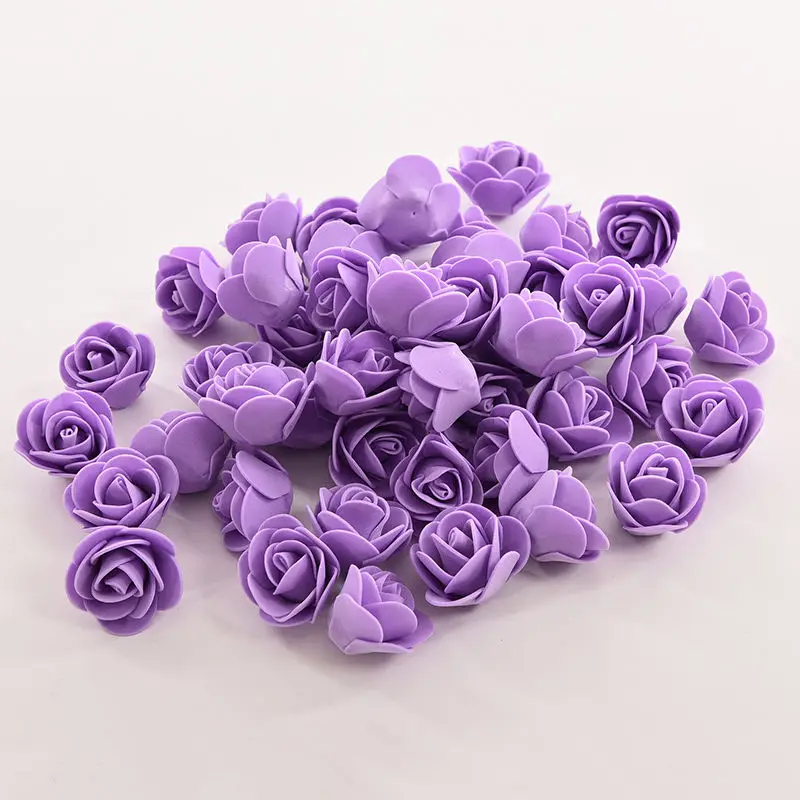 

50PCS PE Foam fake flower roses head artificial flowers cheap wedding decoration for scrapbooking gift box diy wreath Multi-use
